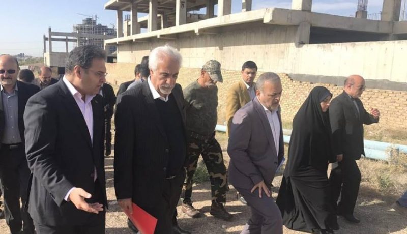 Visiting the 6000-person salon project and the Qazvin Athletics and Exercise Hall, 19/4/2018