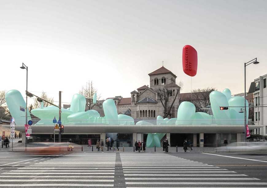 طراحی زیبا باغ تالار در سئول